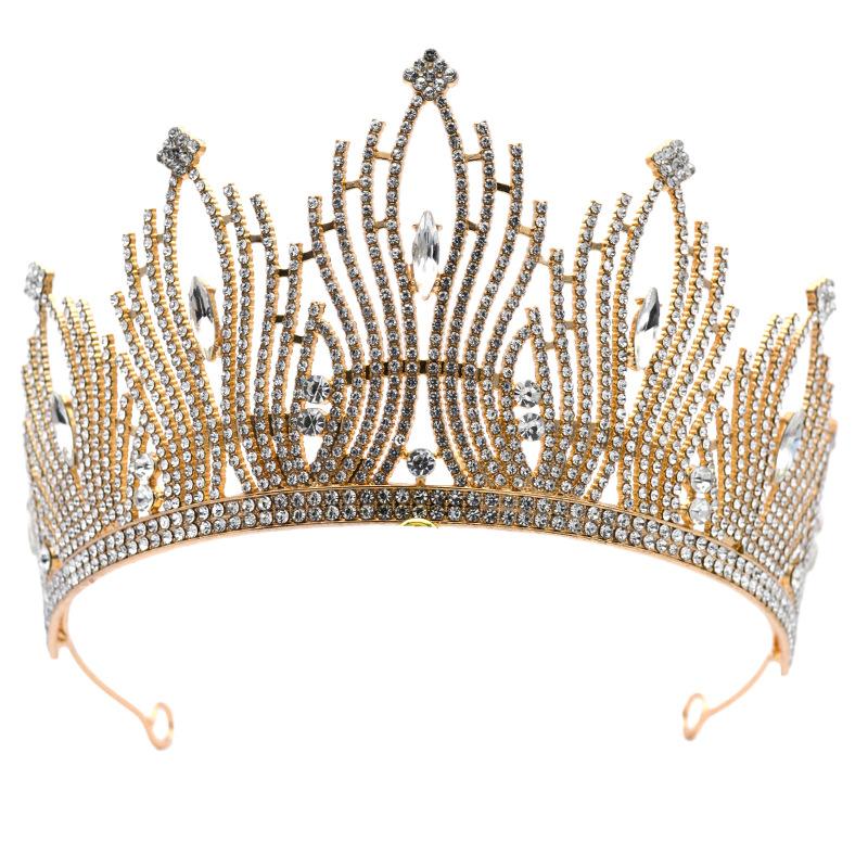 Bridal Jewelry Headwear Stage Car Show Accessories Alloy Inlaid Rhinestone Large Crown Princess Phoenix Crown Crown