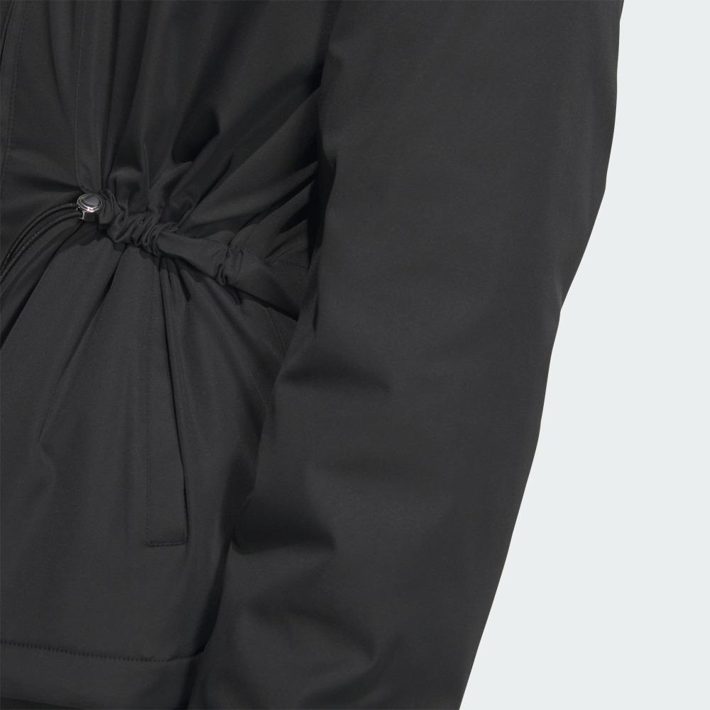 Adidas Casual Series Loose Water-Resistant Soft Woven Hooded Jacket Women Jackets Black Metallic-Silver JZ1587