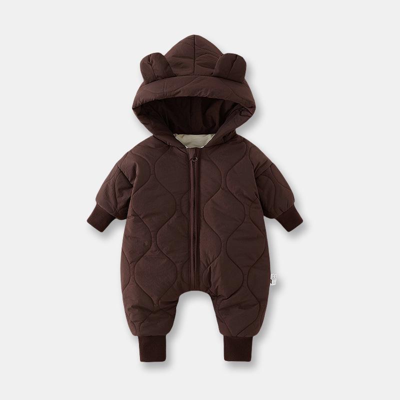 Class A Baby Autumn & Winter Quilted Jumpsuit - Warm Cotton-Padded Newborn Crawling Suit