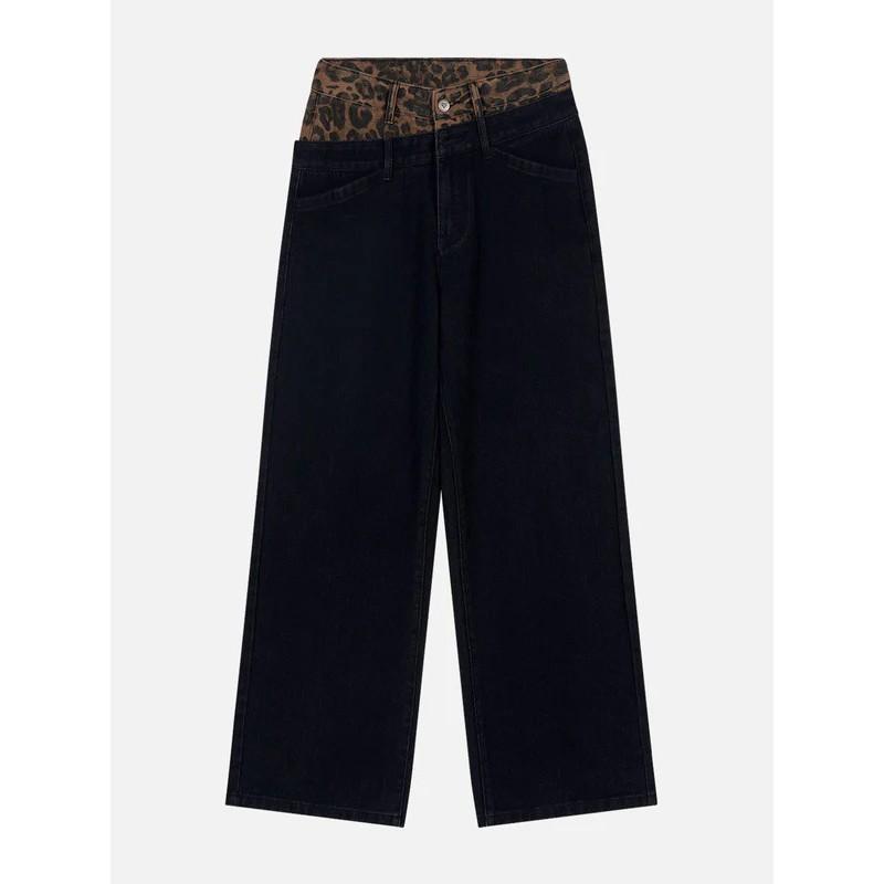 Stylish Wide Leg Denim Pants With