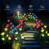 Solar Garden Lights, Solar Outdoor Light, Color Changing Rose Lights for Yard,Garden Decoration, Realistic Rose Flower Lights