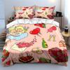 Hand-Drawn Love Elements Bedding Set For Kids Luxury Gift 3Pcs Digital Print Comforter Set Soft Comfortable Breathable