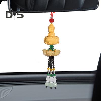 Ciondolo Buddha Ornamento da Appendere per Auto con Cordino Facile da Appendere Accessori da Appendere allo Specchietto Retrovisore dell'Auto