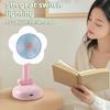 Kleiner Tischventilator mit Bürstenmotor Starker Luftstrom Geräuscharm USB Wiederaufladbar Blumenförmiger Luftkühlventilator