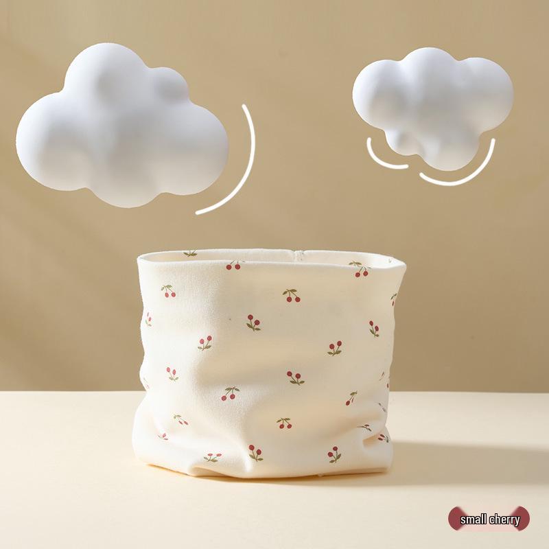 Kids' Cotton Neck Gaiter: Warm Windproof Scarf with Ear Loops for Autumn/Winter