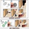 1-5Pcs Non Punching Sticker Hidden Stainless Steel Rubber Door Stopper Door Holders Catch Floor Mounted Nail-free Door Stops