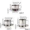 Stainless Steel Coffee Cup Set Double Wall Espresso Cup Portable Tea Cup  Office