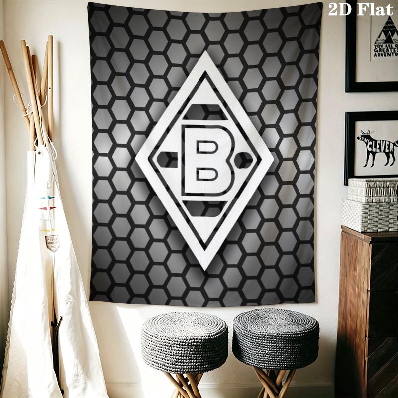 Borussia Wall Tapestry Aesthetic Wall Hanging Printed Fabric Blanket Decorative Tapestries for Bedroom Living Room Home Decor