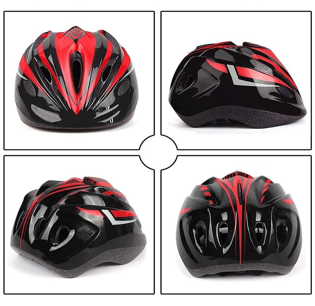 SHAKE Bicycle Helmet with Protector Set for Ages Adjustable Size Lightweight and Suitable for and More Set and Sizes BEAR® Kids' 3-10, (50cm-56cm),