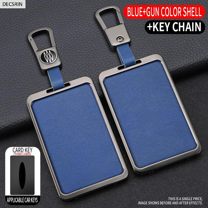 Metal High Quality Leather Shell for Tesla Model 3 Model Y Car Startup Card Key Holder Protector Case Fob Cover Auto Accessories