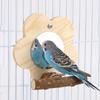 Wear Resistant Bird Perch Stand with Mirror Flower Shape Bird Branch Perch Rod  Grinding