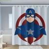 Authorized 1pc MARVEL Captain America Shower Curtain, Made of Polyester, Machine Washable, Includes Hooks, Suitable for Bathro