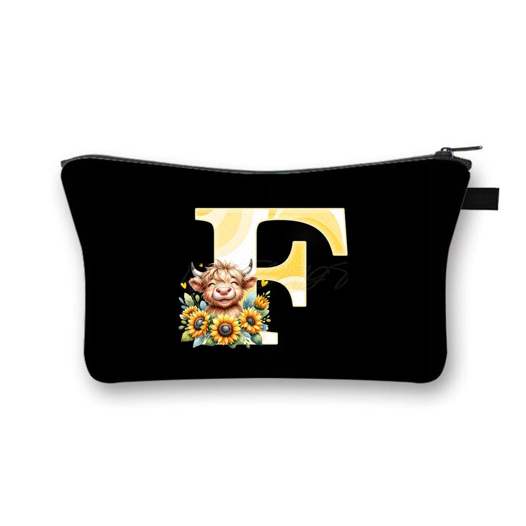 Letter printing primary school students stationery zipper pencil bag change bag multi-functional cosmetic bag storage bag