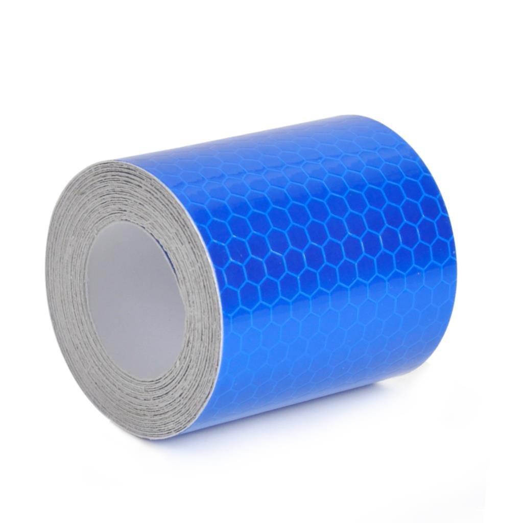 Reflective Crystal Grid Bike & Car Warning Tape - White Adhesive, 5cm x 3m.