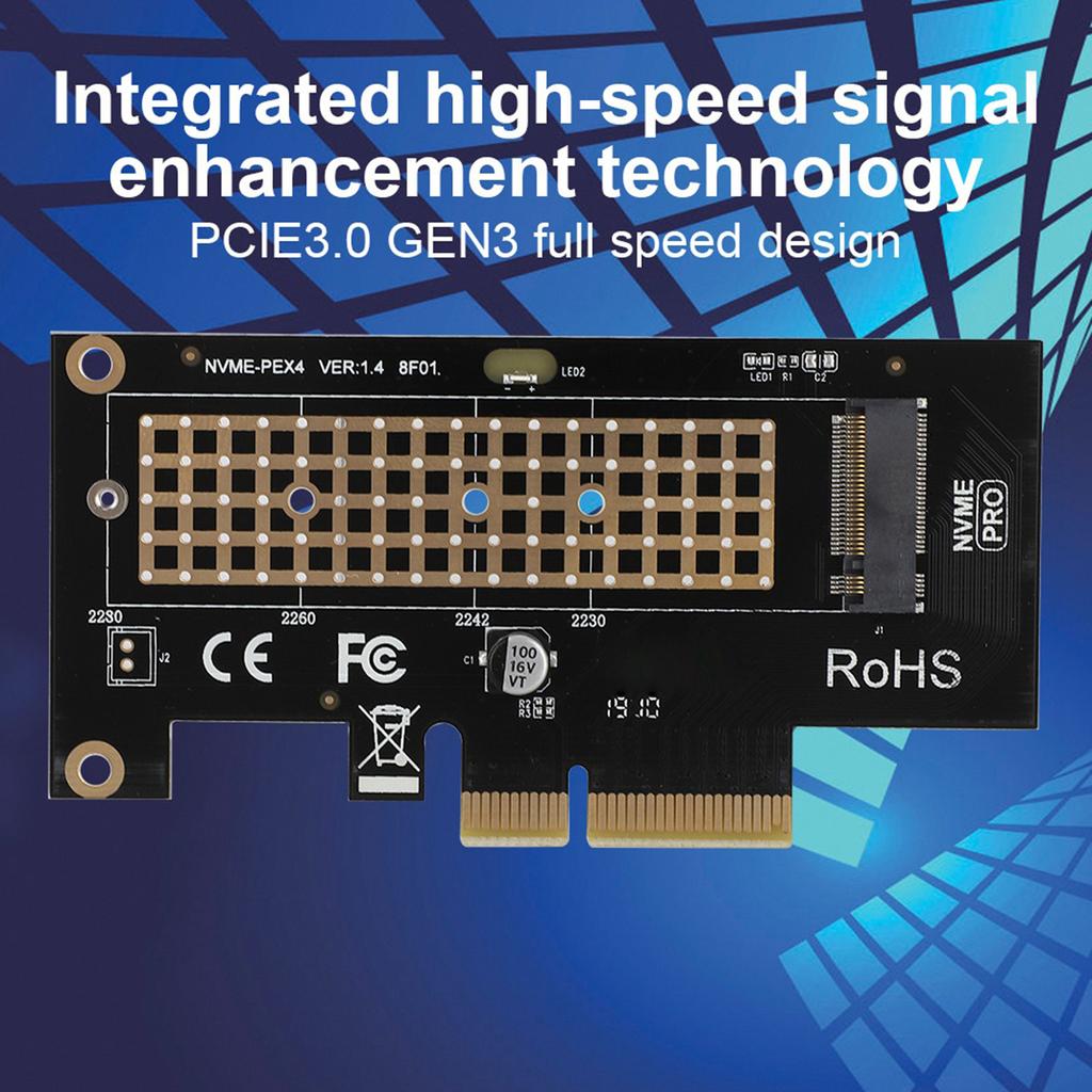 SK4 PCIE 3.0 x 4 NVMe Adapter Card for NVMe m.2 SSD PCIE x 4 x 8 x 16 Slots