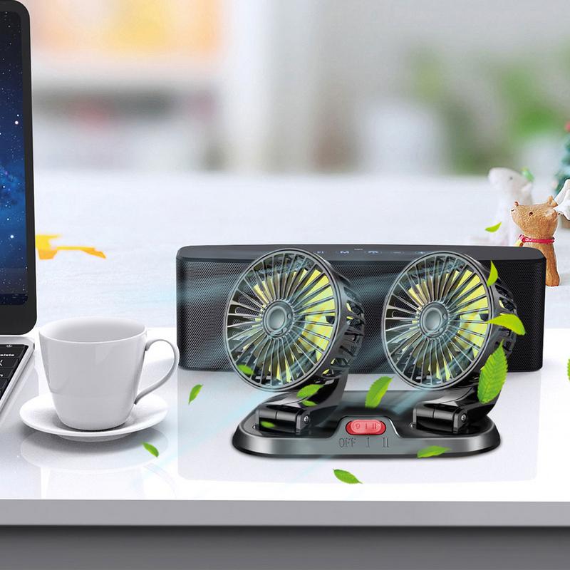 Вентилятор для автомобиля с двумя головками 12 В/24 В — фото 3