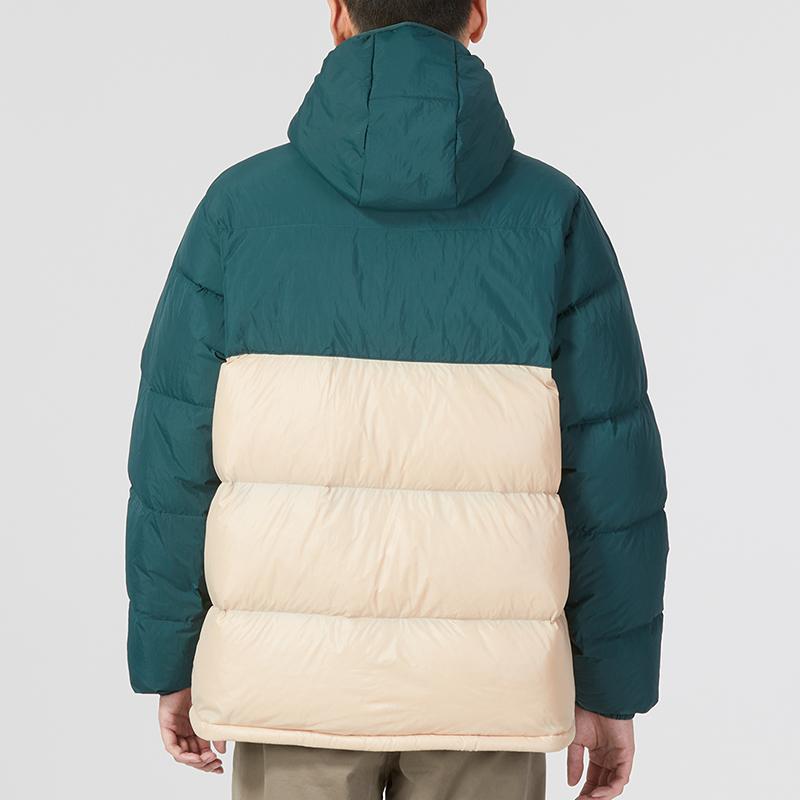 Adidas Originals Color Block Hooded Zipper Down Jacket Men Outerwear Green HL9187