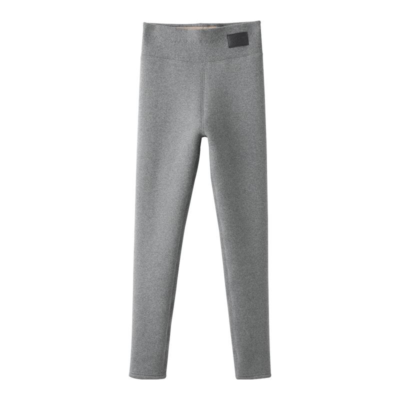 High-Waisted Slim Fit Women's Plush Leggings - Warm Thick Cotton Trousers for Autumn/Winter 2024