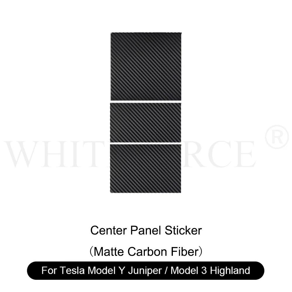 For Tesla Model Y Juniper Center Console Protector Carbon Fiber Sticker Model 3 Highland Central Panel Cover Film Accessories