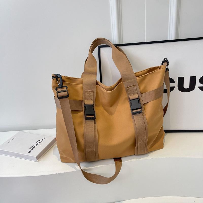 Large Capacity Canvas Tote Bag Short Business Trip Storage Messenger Bag Outdoor Leisure Travel Portable Shoulder Bag