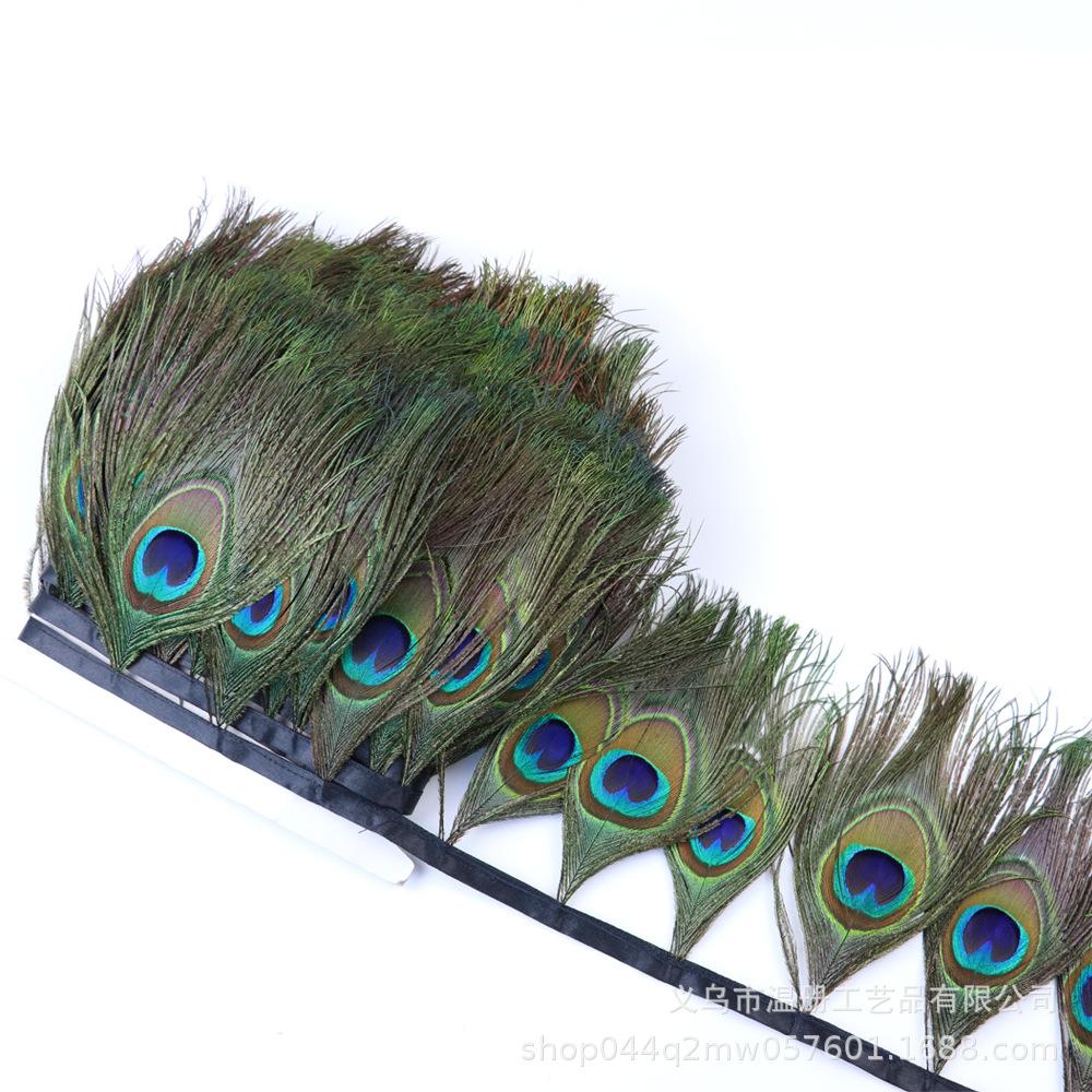 1M Peacock Hair Cloth Edge Clothing Accessories Material Peacock Blue Piece Cloth Edge Peacock Gold Piece Lace Decoration New