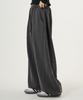 UNKNOWN PLANET [Fleece-Lined] Side Cut Pigment Sweatpants Charcoal