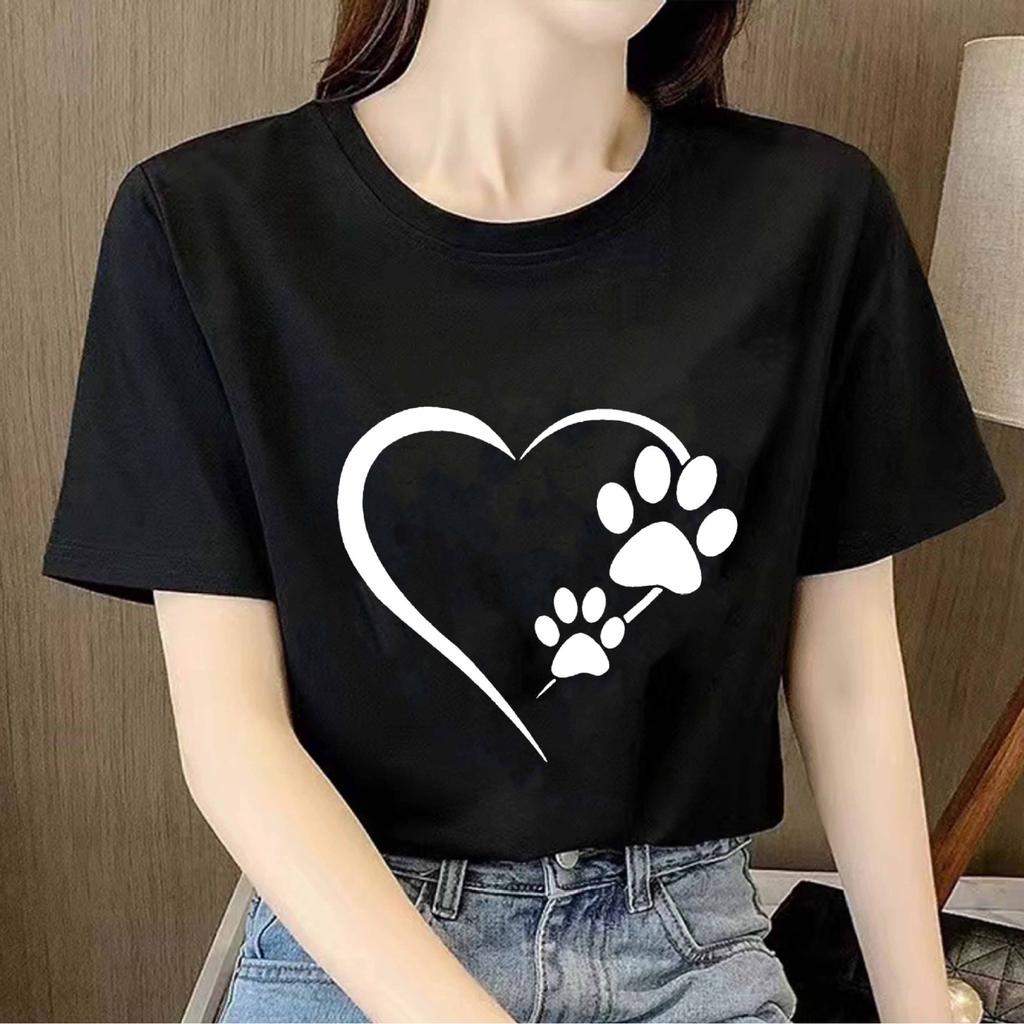 New Kawaii Women's T-shirts 3D Panda Print Short Sleeve Top Summer Casual Black T Shirt Oversized Female Tee Streetwear 6XL