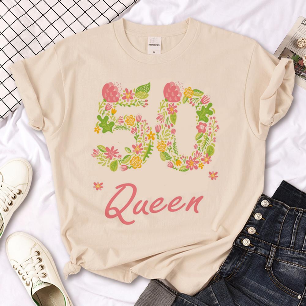 

50 Ans 50th Years Birthday t-shirts women Y2K manga t shirt girl 2000s y2k funny clothing 4XL