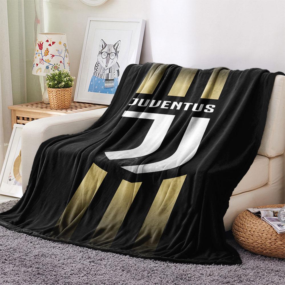1PC Juventus Football Club Patterned Flannel Blanket Suitable For All Seasons for Home Decor Warmth and Comfort Gifts Holiday Present