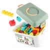 Children'S 80Pcs Large Particle Soft Rubber Building Block Assembly Diy Toy Educational Science And Education Building Block Storage Box Set