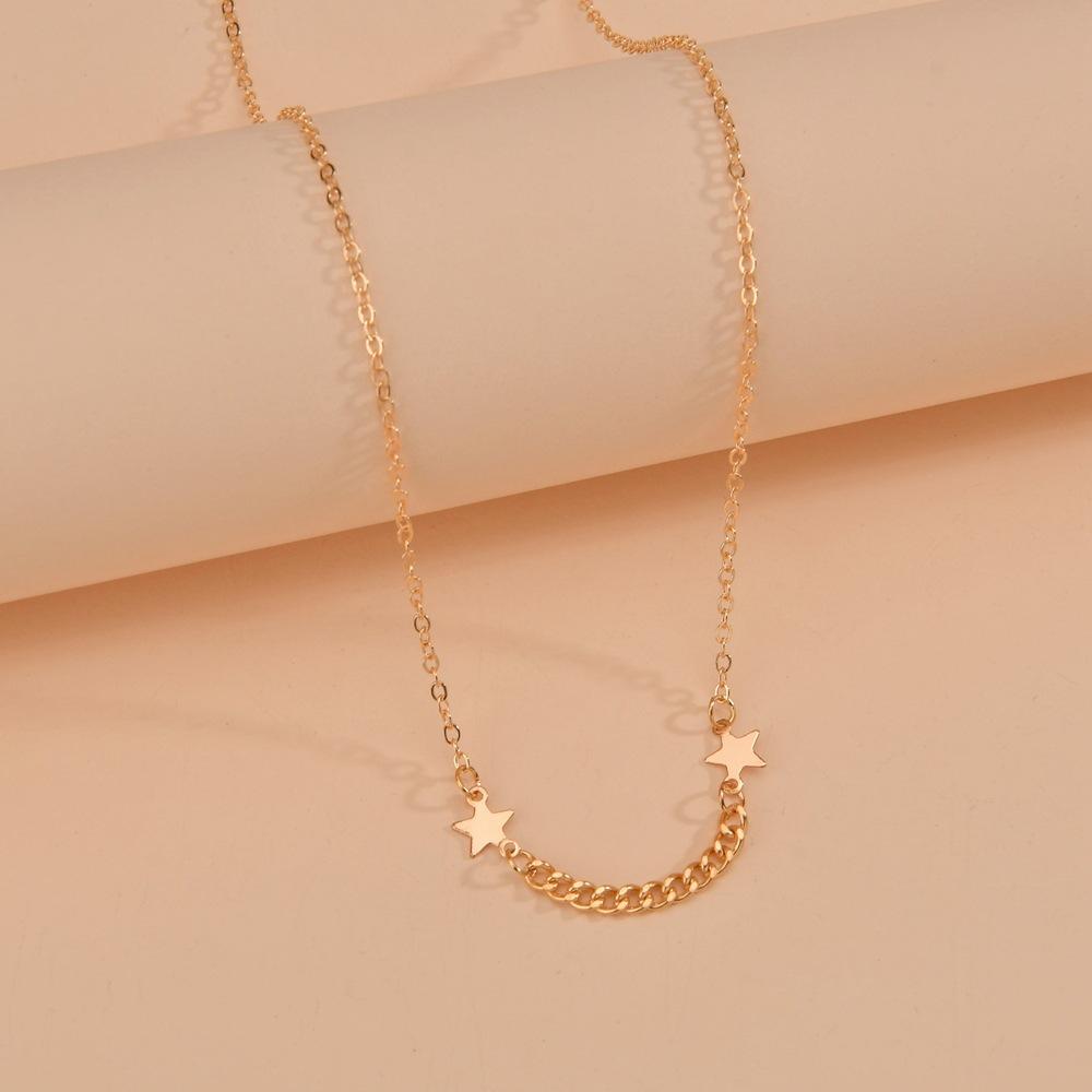 Source Factory, Personalized Star Adjustable Ladies Necklace Metal Clavicle Chain