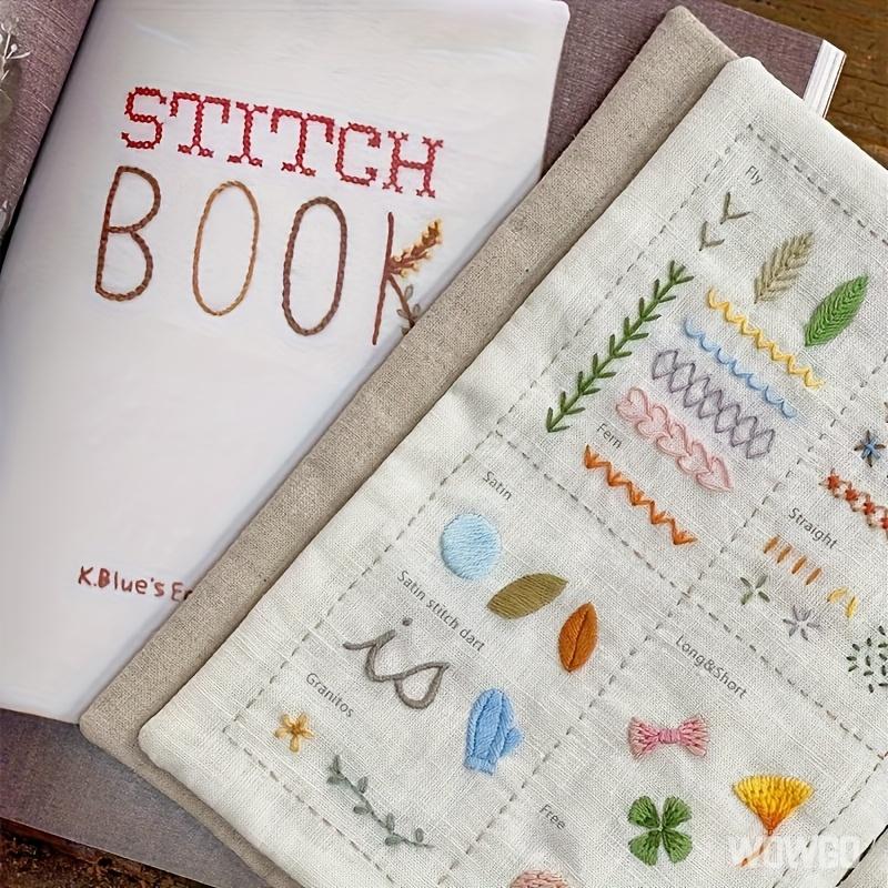 1 Set - French Embroidery Book with 106 Techniques, Sewing Manual, Creative Mini Sewing Book, Embroidery Thread Guide, Portable Travel Mini Sewing Kit