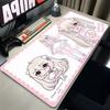 Mauspad Laptop Gaming Erweitertes Schreibtischunterlage PC Kawaii Schreibtischzubehör Mousepad Engel Anime Sexy Mädchen Tastaturteppich Rosa Teppich
