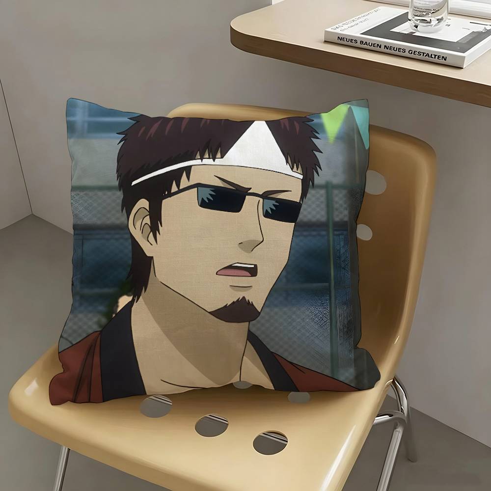 1pc Hasegawa Taizo Anime Cartoon Characters Pillow Case Fashion Square Pillowcase Bedroom Sofa Room Ins Decoration Leisure