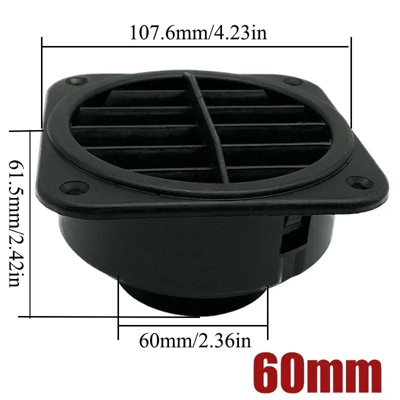 2X 42/60/75/90mm Car Parking Heater Air Vent Outlet Heater Ducting Pipe Air Joiner Directional Rotatable For Webasto Eberspacher