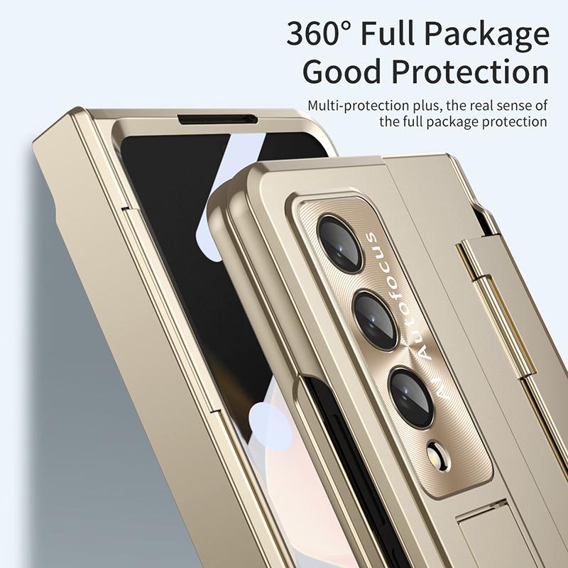 Leveling Hinges Protection Case For Samsung Galaxy Z Fold 3 4 5g Phone Cover With Front Screen Protecter For Galaxy Fold3 Fold4