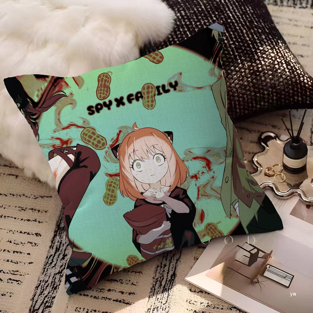 Popular Comedy Anime S-Spy X F-Family 45*45cm Cushion Cover Pillow Cover Decor Pillowcase Home Pillowcase For Couch Pillow