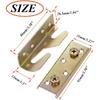 Socell 4 Sets Bed Rail Brackets Heavy Duty No-Mortise Bed Rail Fittings Wooden Bed Frame Connectors with Screws for Headboards Footboards Hold