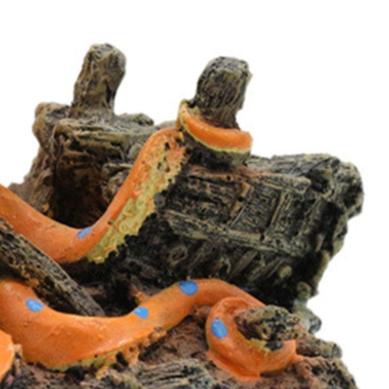 Aquarium Decor Resin Cave Octopus Fish for Tank Hideout Octopus Theme Decor Top Sale