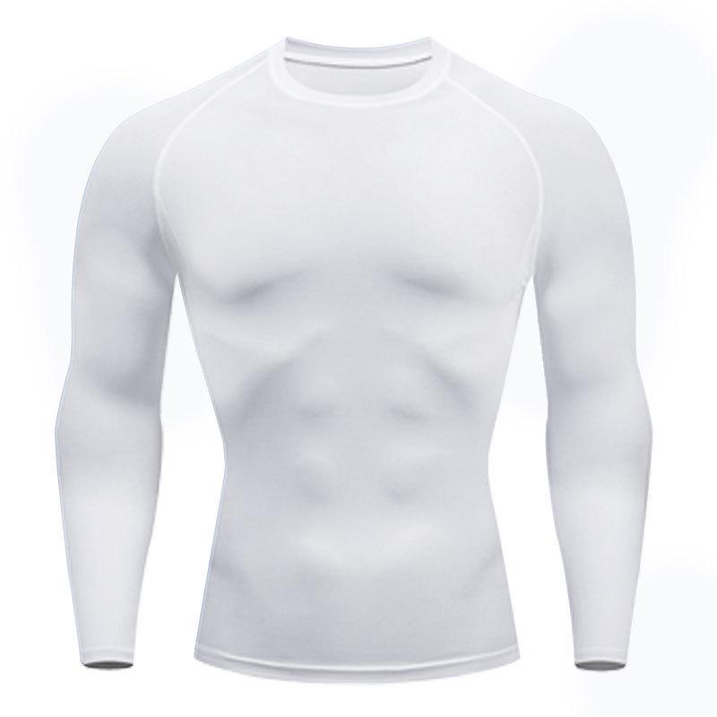 Men's Quick-Dry Long Sleeve Compression Shirt for Basketball, Football, and Running
