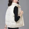 Down Cotton Vest Women's Autumn and Winter Short Fashion Loose Thickened Stand-up Collar Vest for Outer Wear