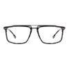 Vintage Men and Women Full Rim Square Double Bridge Large Acetate Metal Glasses Frame For Optical Prescription Lenses