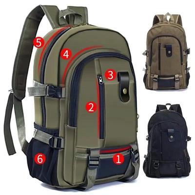 Large Capacity Backpack Mountaineering Bag Backpack for Men Canvas Large Capacity High School Backpacks Outdoor Travel Camping Bag Computer Bag