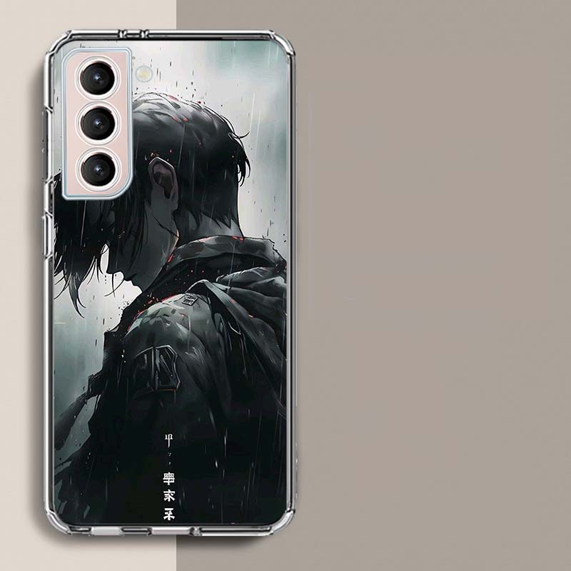 Character LEVI ACKERMAN Phone Case For Samsung Galaxy S25 Edge S24 S23 FE S21 S20 S10 Plus S22 S26 Ultra Cover Clear Cases TPU C