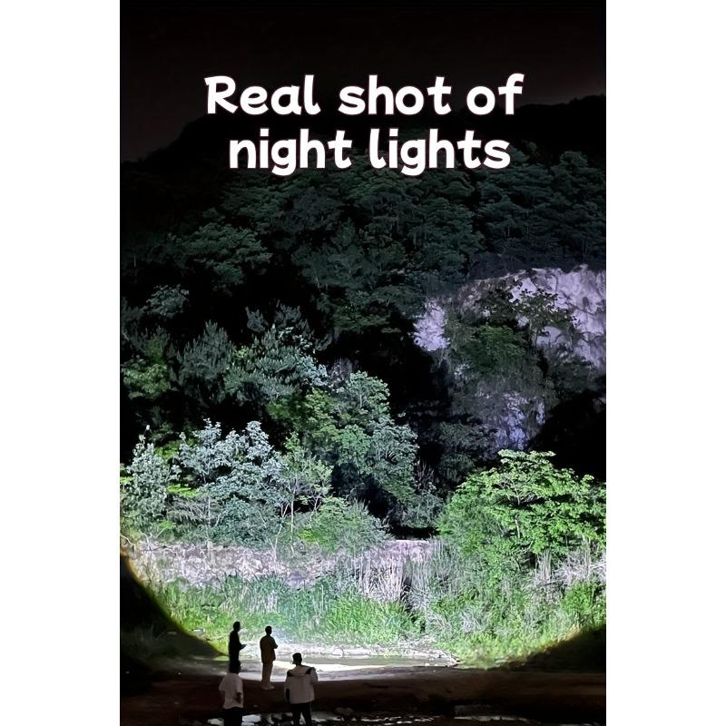 Long Distance Bright LED Flashlight, Portable Rechargeable Spotlight, Suitable for Camping, Hiking, Emergency Situations, Search and Rescue