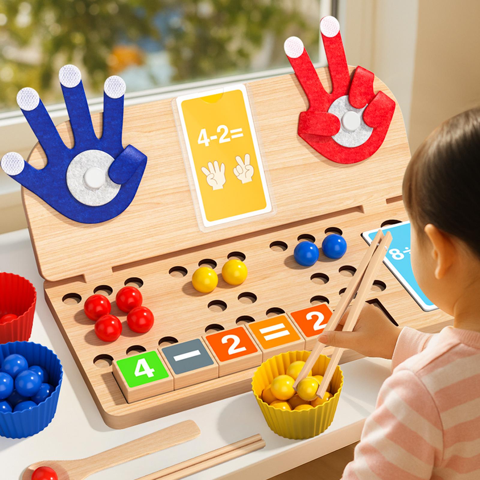 Montessori Bead Counting Blocks: Early Education Addition & Subtraction Toy for Children