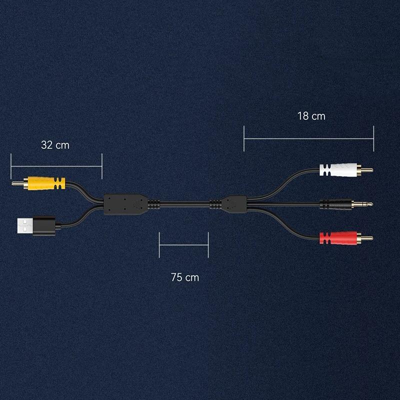 VAORLO Digital To Analog 3.5mm Audio Coaxial Converter Fot TV Headphone PS4 Spdif To RCA Audio Decoder USB Power Supply