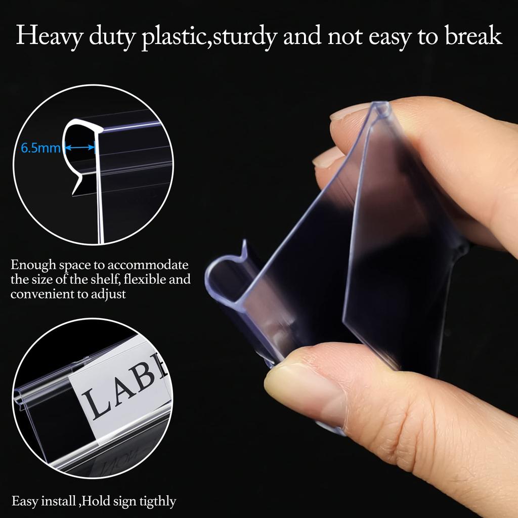10/30Pcs Label Holder, PVC Transparent Plastic Reusable Price Tag Holder, Suitable for Large Shopping Malls, Supermarkets, Store