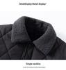 Men's Fleece-Lined Lapel Cotton Jacket - Casual, Warm Outerwear for Middle-Aged and Elderly Dads