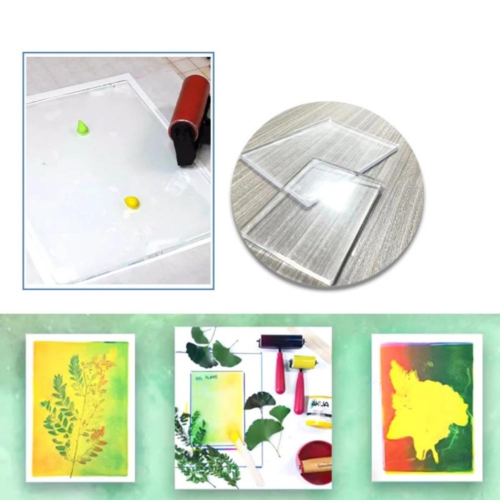 

Transparent Gel Plate Reusable Gel Arts Clear Plate New Gel Printing Plate For Card Making A5